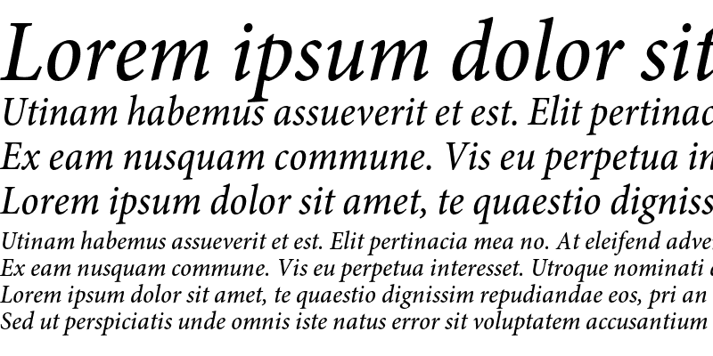Sample of Minion Pro Medium Cond Italic