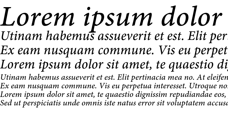 Sample of Minion Pro Medium Italic Caption