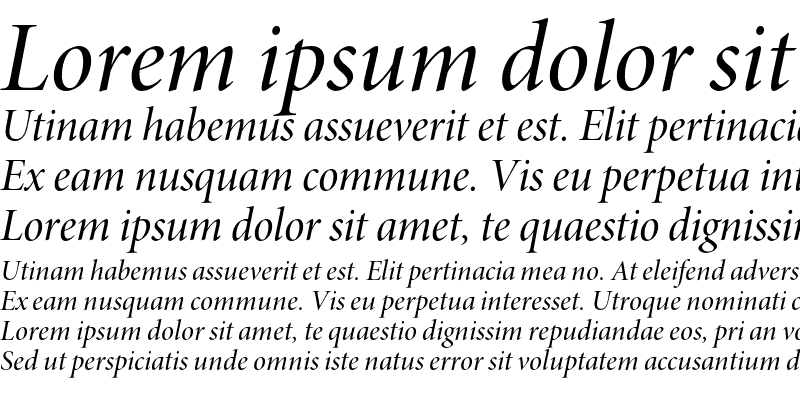 Sample of Minion Pro Medium Italic Display