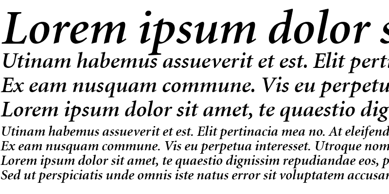 Sample of Minion Semi Bold Italic