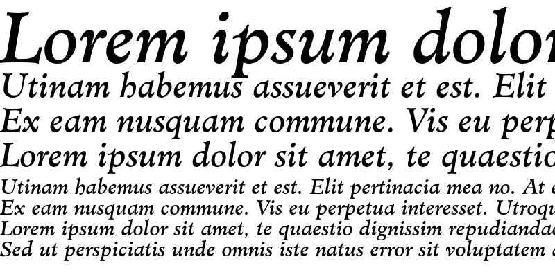 Sample of Minister Book Italic