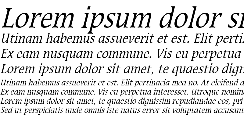 Sample of Mirror Condensed Italic