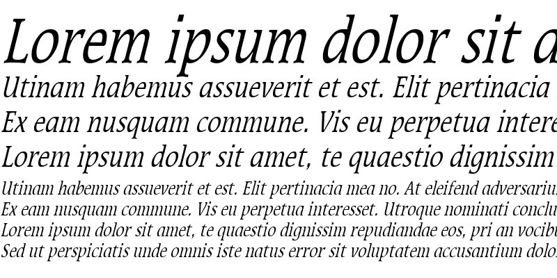 Sample of MirrorThin Italic