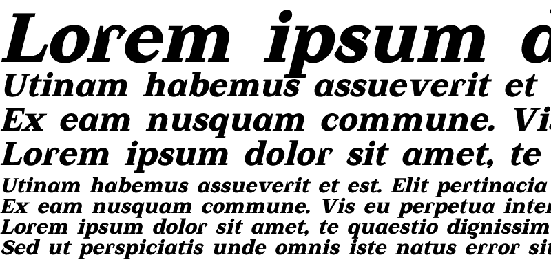 Sample of Miscasted Bold Italic