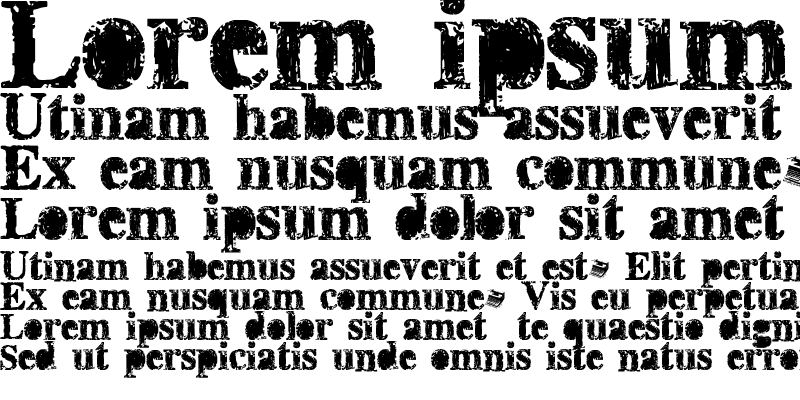 Sample of misprinted type