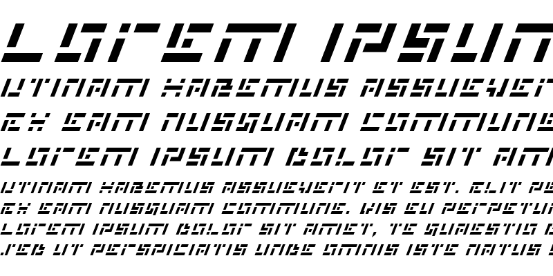 Sample of Missile Man Italic Italic