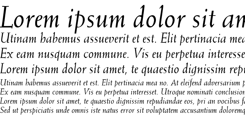 Sample of Missive SSi Italic