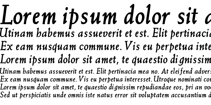 Sample of MissiveSSK Bold Italic