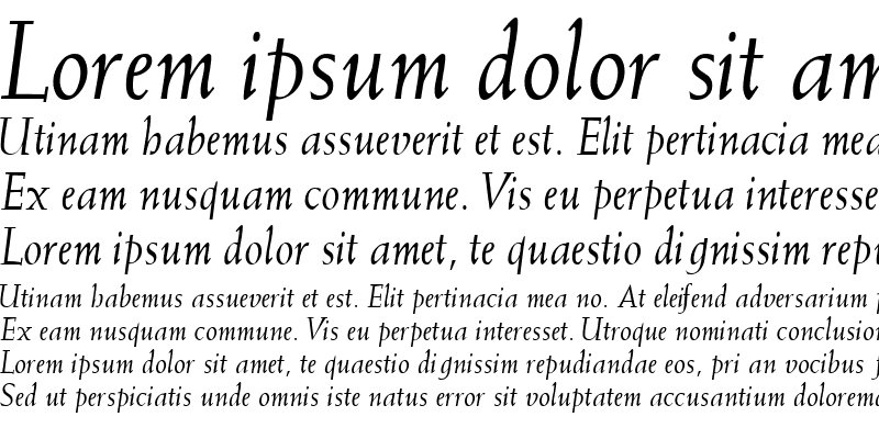 Sample of MissiveSSK Italic