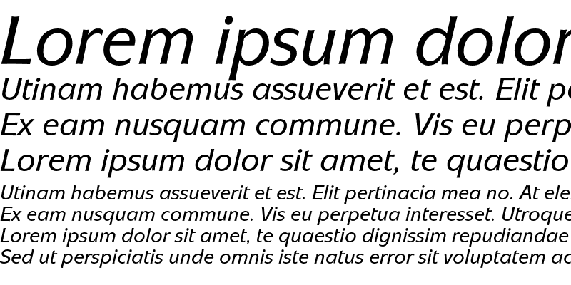 Sample of MixageEF Medium Italic