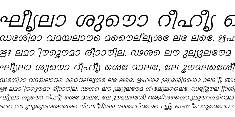 Sample of ML-TTAmbili Italic