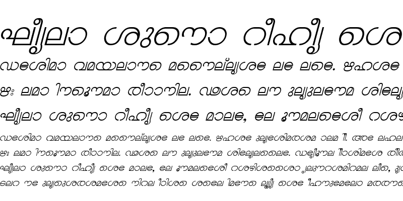 Sample of ML-TTChandrika Italic