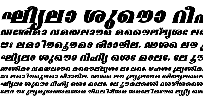 Sample of ML-TTMangalaExBold Italic