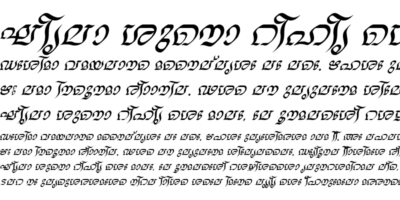 Sample of ML-TTNalini Italic