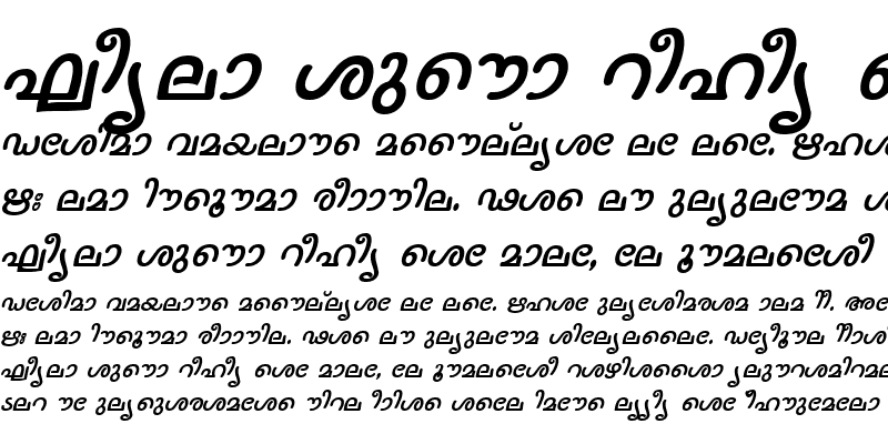 Sample of ML-TTNanditha Italic