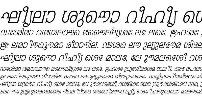 Sample of ML-TTPeriyar Italic