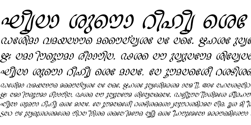 Sample of ML-TTRavivarma Italic