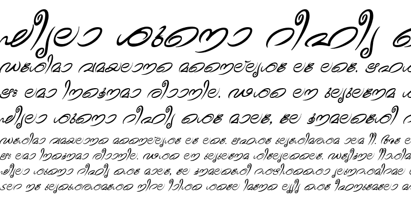 Sample of ML-TTTheyyam Italic