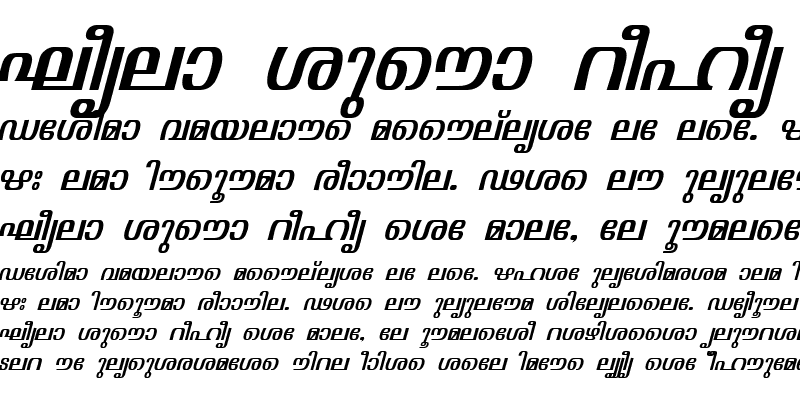 Sample of ML-TTVisakham Italic