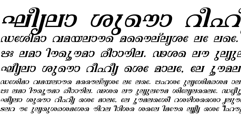 Sample of ML-TTVishu Italic