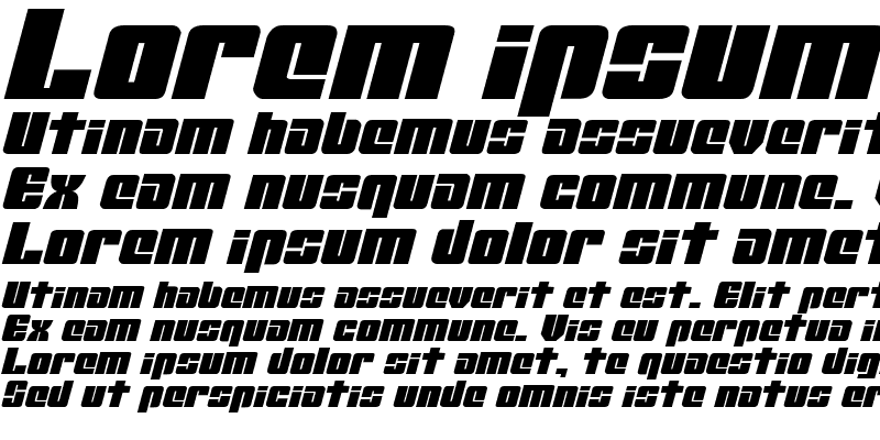 Sample of Mobile Infantry Expanded Italic Expanded Italic