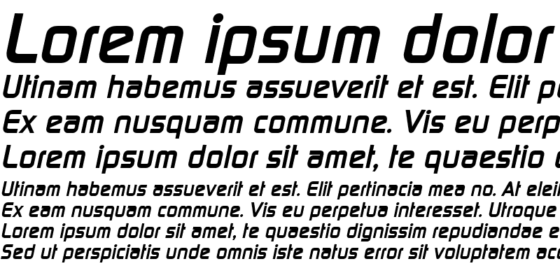 Sample of Modaerne Bold Italic