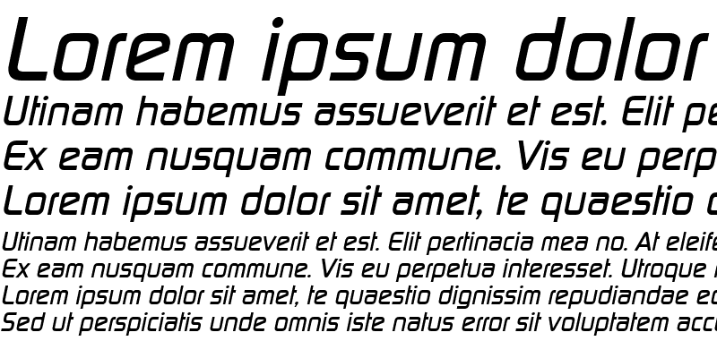 Sample of Modaerne Italic