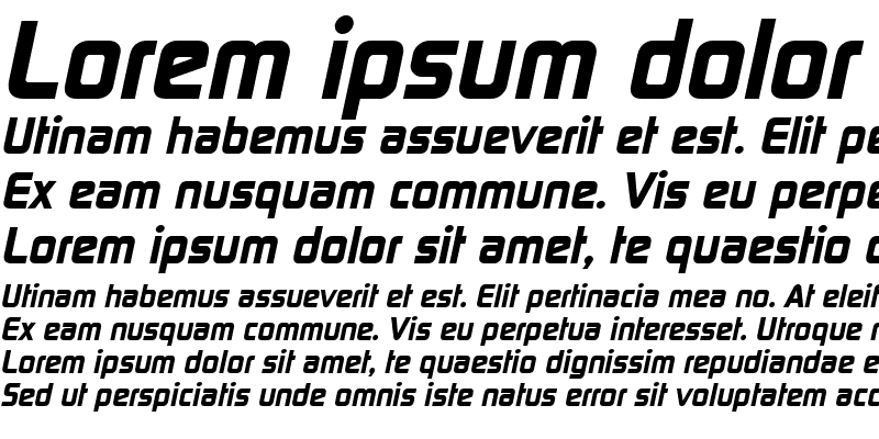 Sample of ModaerneHeavy Italic