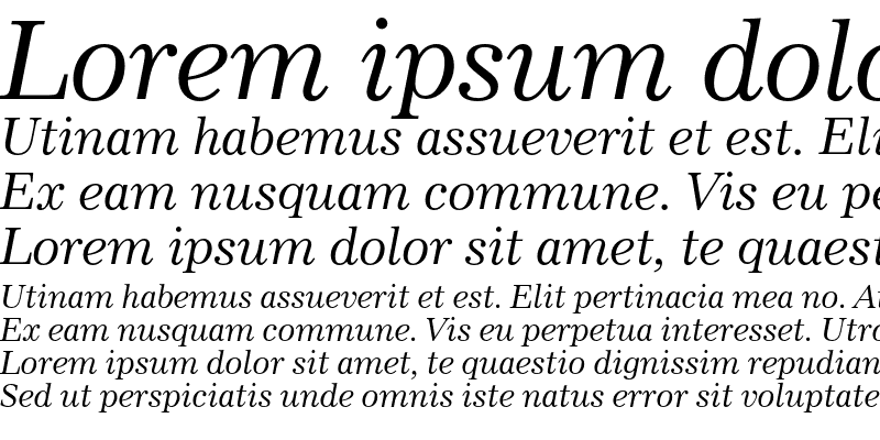 Sample of Modern 880 Italic