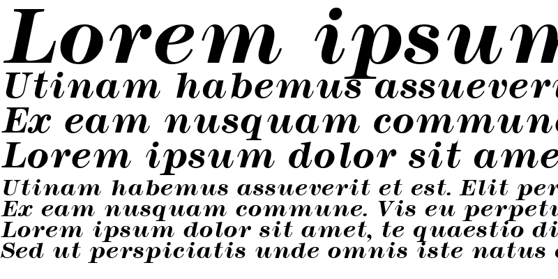 Sample of Modern Bold Italic