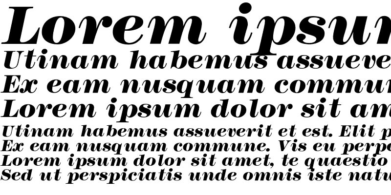 Sample of Modern Heavy Italic