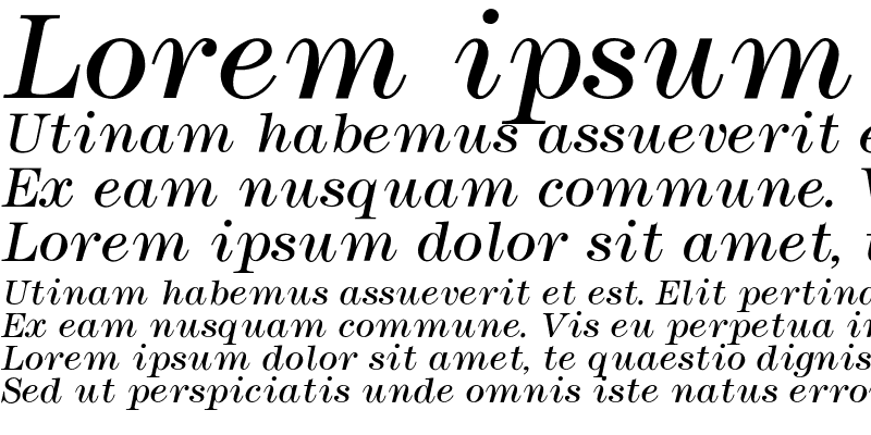 Sample of Modern Light Italic