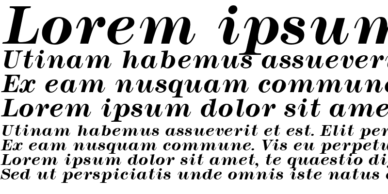 Sample of Modern No. 216 Bold Italic