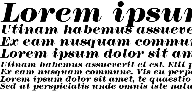 Sample of Modern No. 216 Heavy Italic