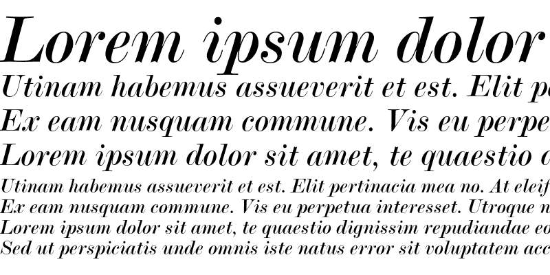 Sample of Modern No.20 Italic