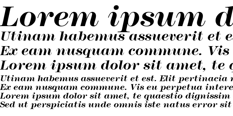 Sample of Modern327 Bold Italic