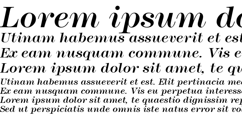 Sample of Modern327 Italic