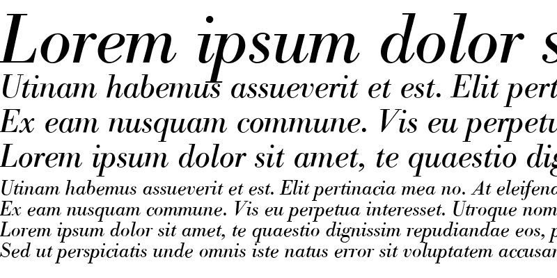 Sample of ModernBodoni Italic