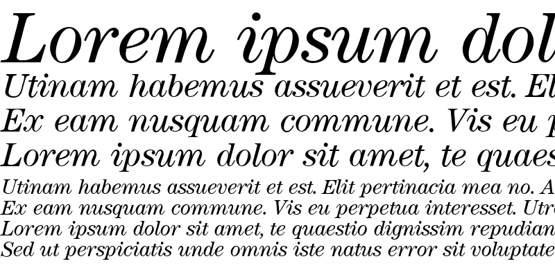 Sample of ModernCentury Italic