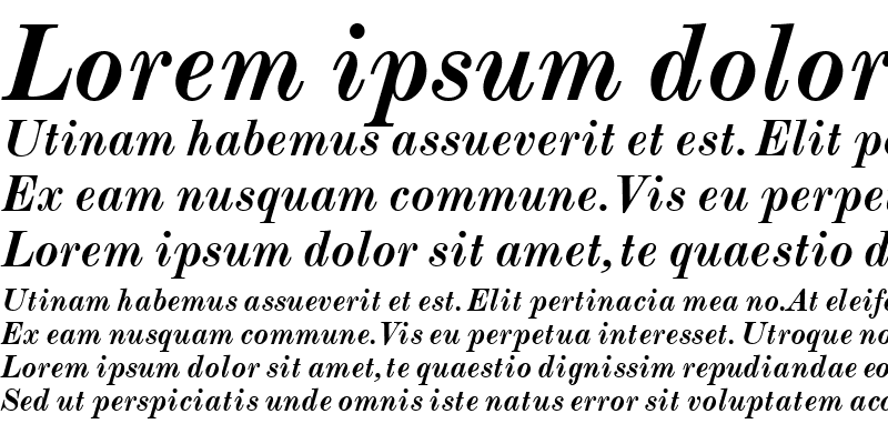 Sample of ModernMT Bold Italic