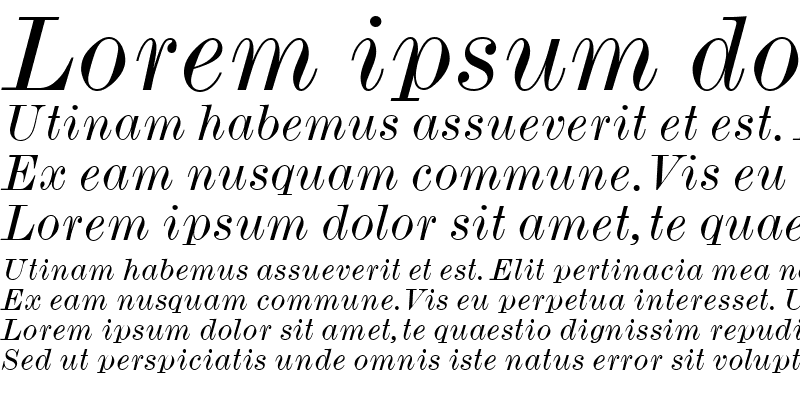 Sample of ModernMT Wide Italic