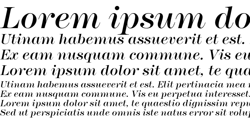 Sample of ModernNo216EF Medium Italic