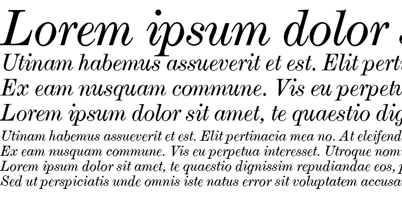 Sample of Modesto Italic