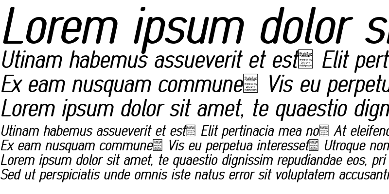 Sample of MonaBella Italic