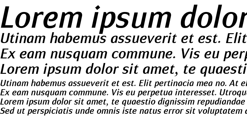 Sample of MondialPlus Demi Italic