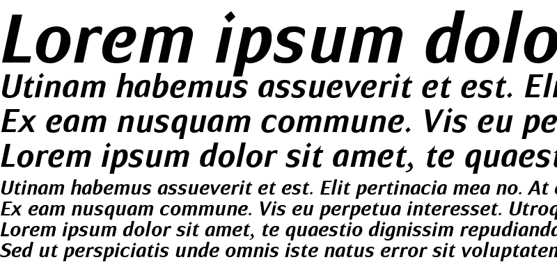Sample of MondialPlus Medium Italic