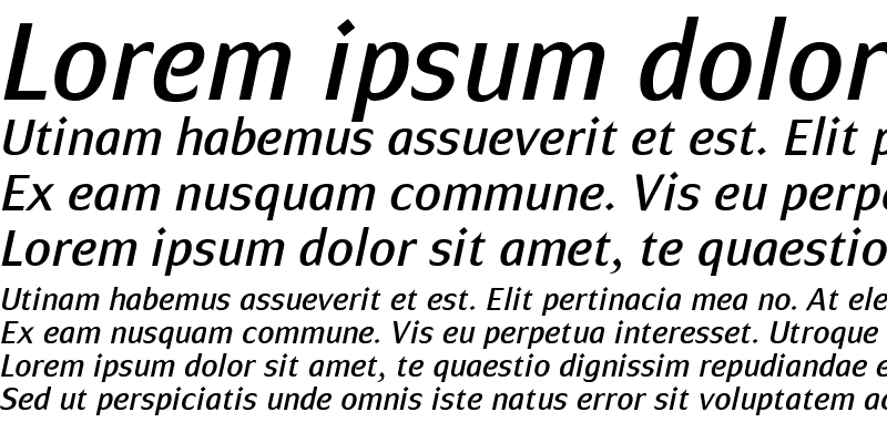 Sample of MondialPlus Normal Italic