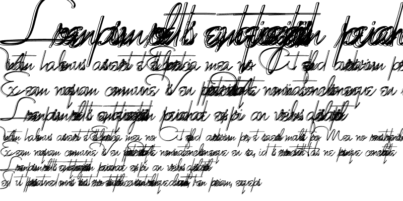 Sample of Monika 'Engraved' Italic