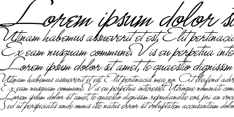 Sample of Monika Italic