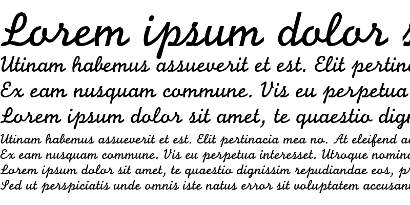Sample of Monogram Italic